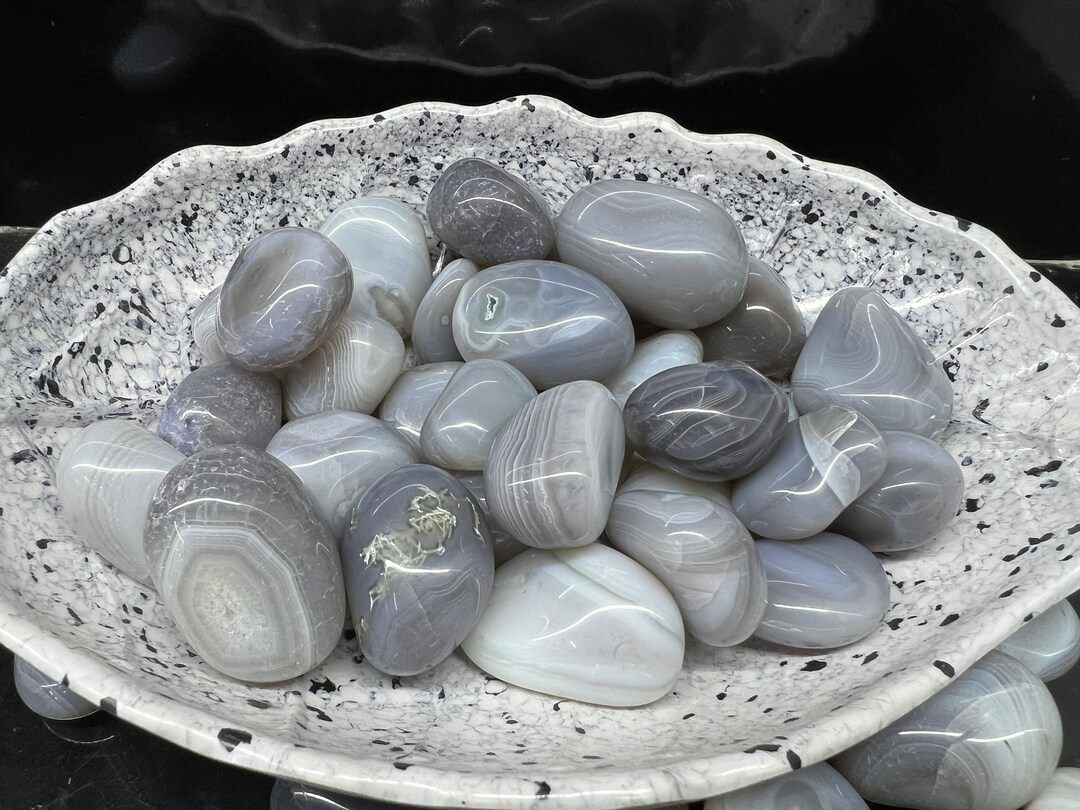Bulk 2 Lbs Banded Agate Tumbled Crystals Banded Agate Bulk Tumbles