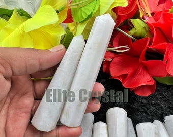 Handmade White Quartz Crystal Obelisk | Healing Gemstone Point 1 Pcs