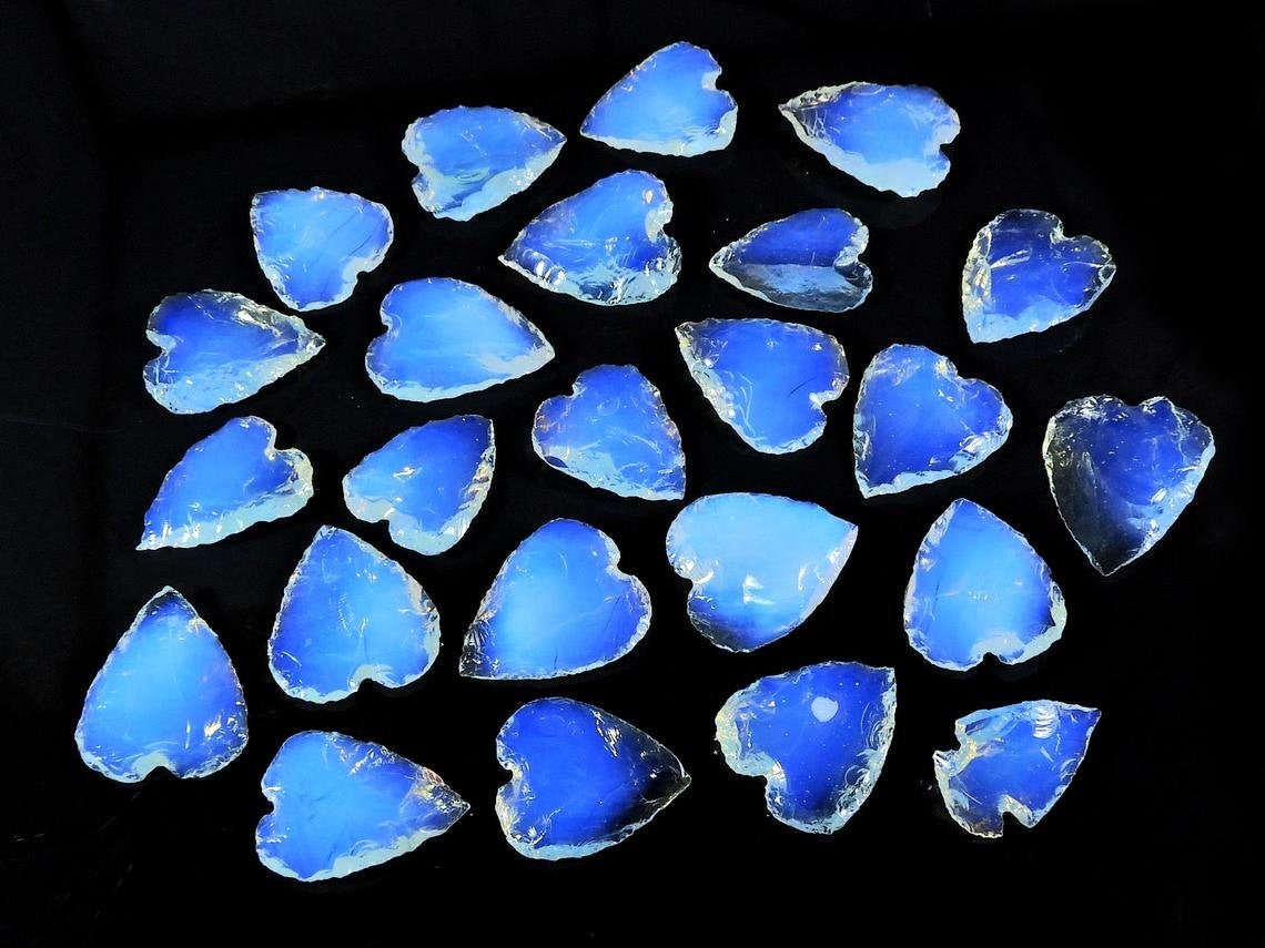 50 Pieces Opal Hearts Bulk Opal Heart Opal Moonstone | Etsy