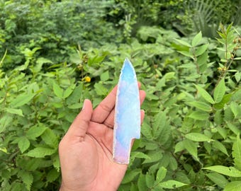 Bulk 3 pcs Handmade Opalite Athame | Crystal Glass Ritual Knife, Altar Decor
