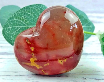 Bulk 2 lbs Mookite Jasper Hearts | Mookaite Crystal Hearts | Mookite Puffy Hearts | Pocket stone | Healing Hearts | Mookaite Heart Carving