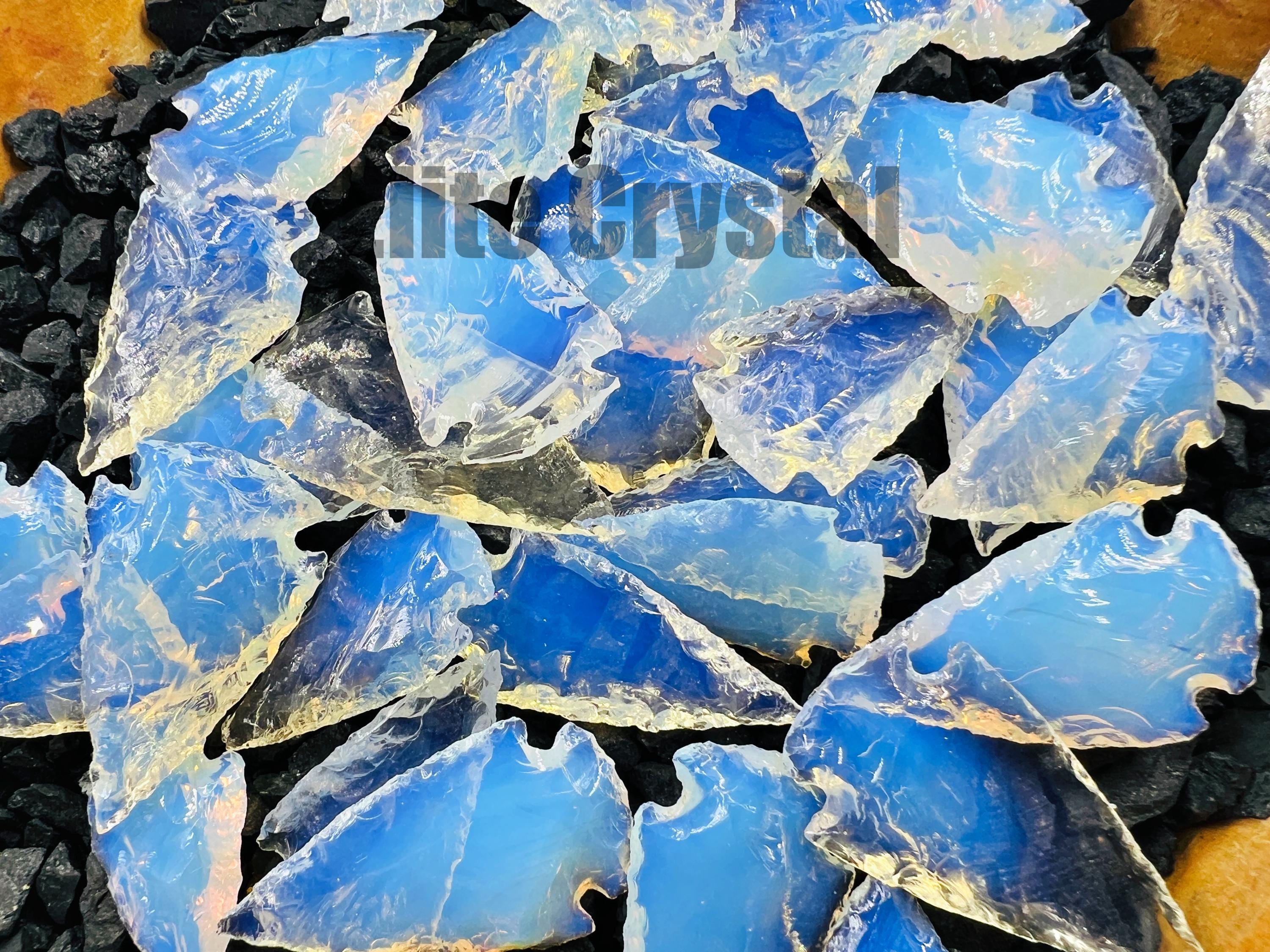 50 Pieces Opal Arrowheads | Bulk Opalite Arrowheads | Pocket Stone | Arrowhead Gemstone Crystal | Healing Crystals Arrowheads | Bulk Crystal