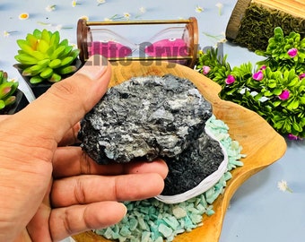 Rare raw Black Tourmaline Cluster | Natural Rough Crystal for Chakra Healing Gemstone
