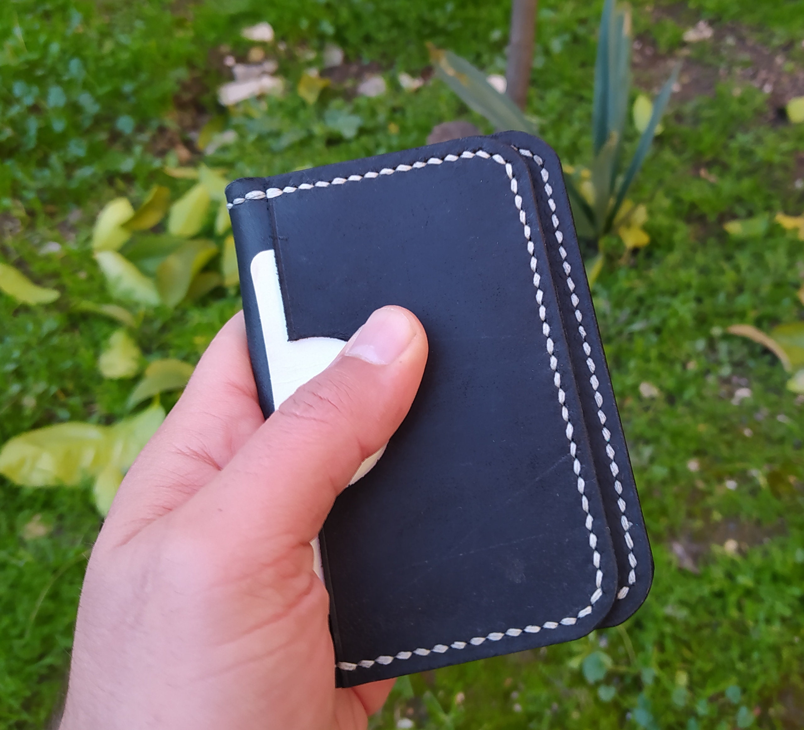 Personalized Leather Wallet Men's Wallet Boyfriend Gift Etsy