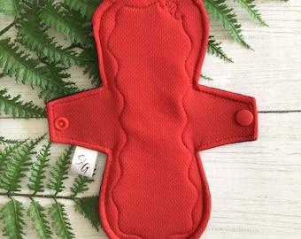 Red Athletic wicking jersey cloth pads (made to order)