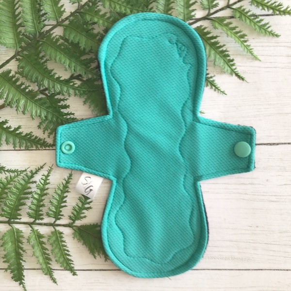 Turquoise Athletic wicking jersey cloth pads (made to order)