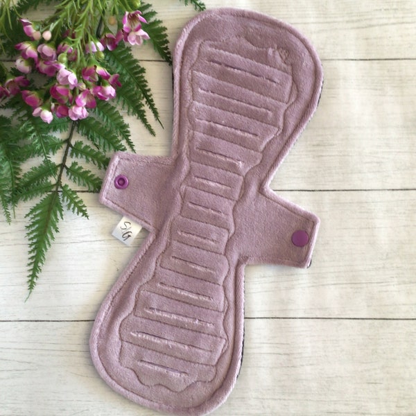 Dusty Lilac Cotton velour gusher pad (made to order)