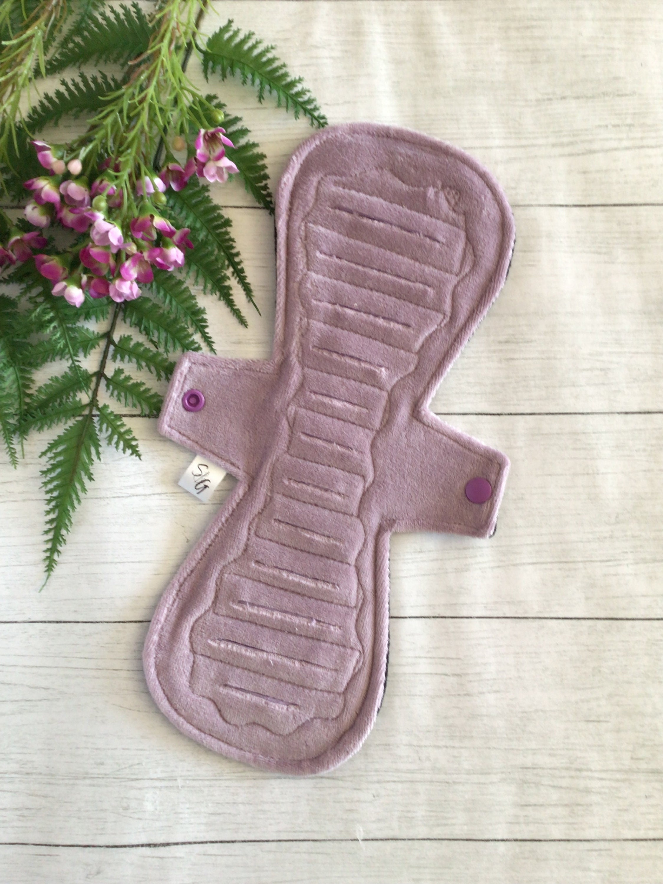 Dusty Lilac Cotton velour gusher pad (made to order)