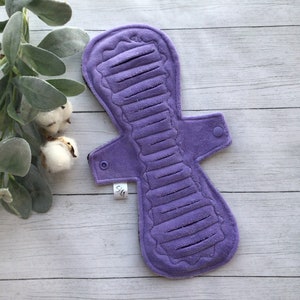 Lilac cotton velour gusher pads (made to order)