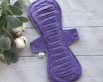 Lilac cotton velour gusher pads (made to order)
