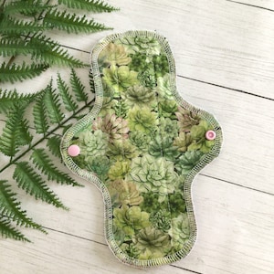 Tampons en coton imprimé plantes succulentes. (Fabriqué sur commande)