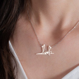 Personalized handwriting necklace, Message necklace, signature jewelry, Custom name necklace, Handmade Jewelry 925 Sterling Silver