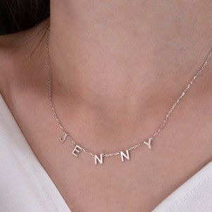 Collar con nombre personalizado - Collar con inicial - Collar con letras - Collar personalizado - Regalos para esposas - Regalos para mamá - Regalos para el día de la madre