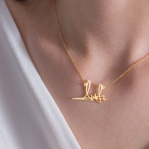 Actual Signature Necklace - Meaningful Personalized Signature Necklace -Bridesmaid Jewelry -Your Signature -Mom Gift - Mother&#39;s Day Gifts