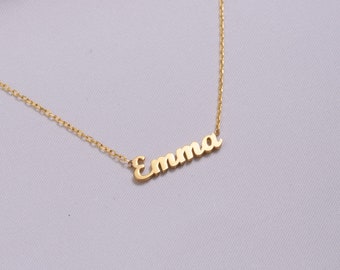 Gold zierliche Namen Halskette - kleine Namen Halskette - personalisierte Name Schmuck - Geschenk Name Halskette - Mama Halskette - Muttertagsgeschenke