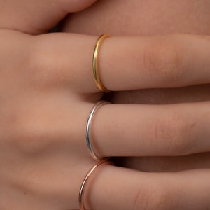 Dainty Ring, Minimalist Ring, Stacking Ring, Delicate Ring, Gold Ring, Sterling Silver Ring, Thin Ring,Plain Silver Ring, Mother&#39;s Day Gifts