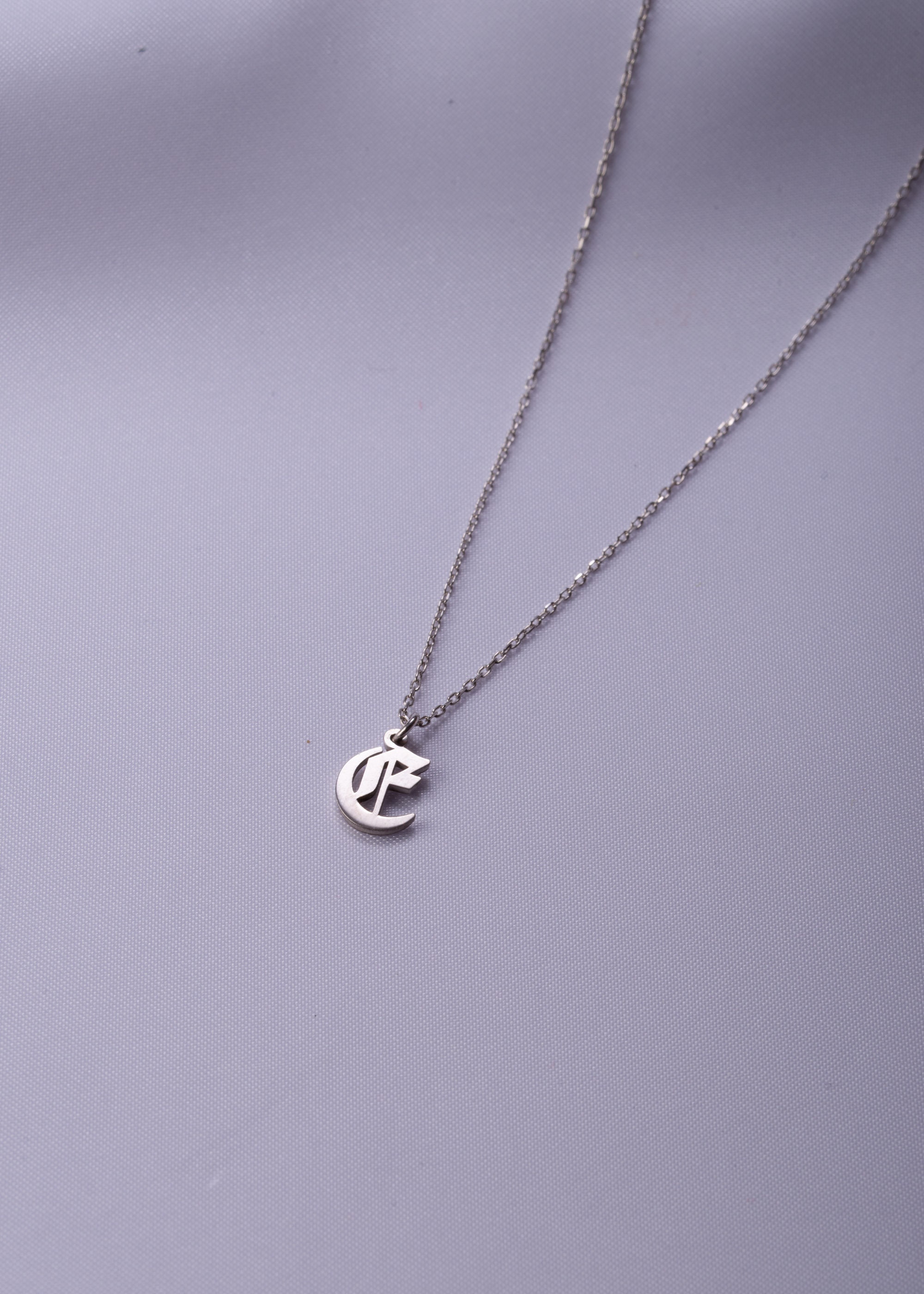 Old English Initial Necklace Old English Jewelry Old Etsy