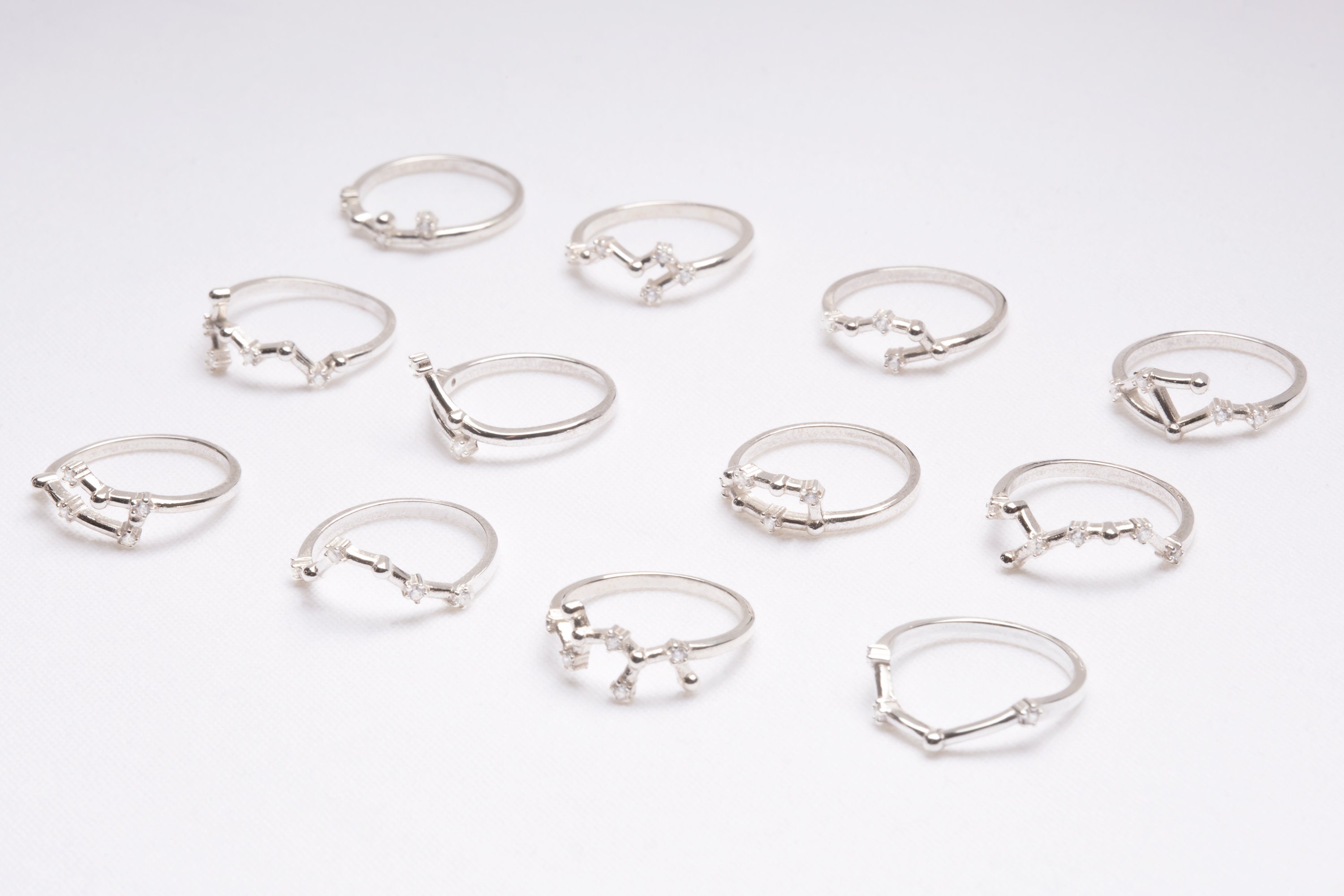 Zodiac Ring, Constellation Sign, Cubic Zirconia 14KGold Filled Ring, …