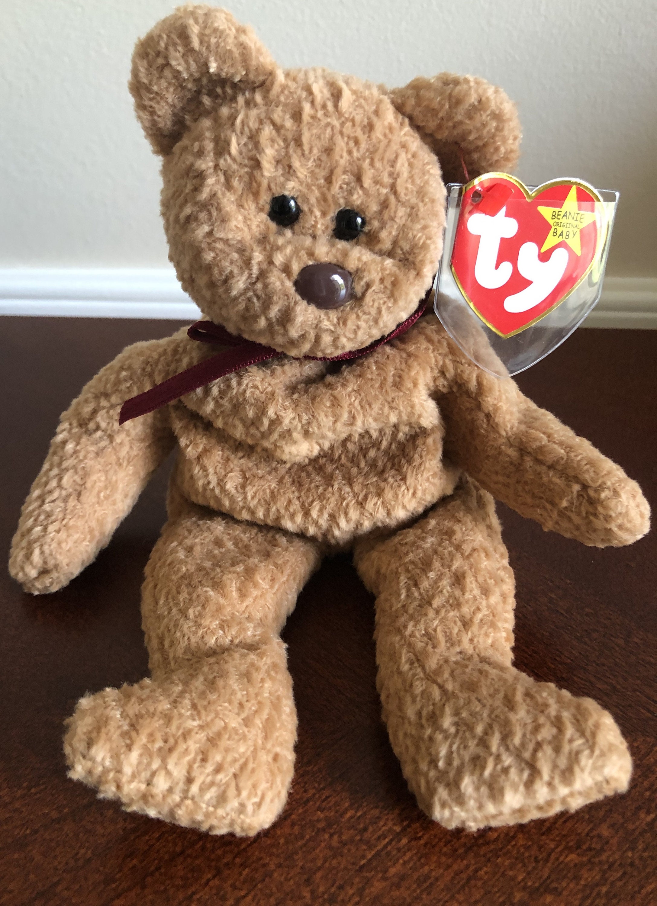 1993 CURLY Beanie Bear with errors