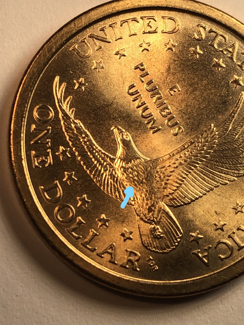 2000P SACAGAWEA dollar wounded eagle Die Break Etsy