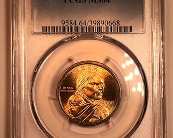2000-P SAC dollar PGCS MS64 Borderline GEM coin