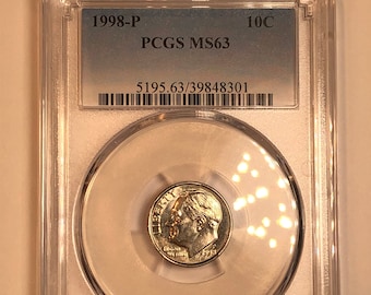1998-P 10C PCGS MS63 "Choice BU" Coin