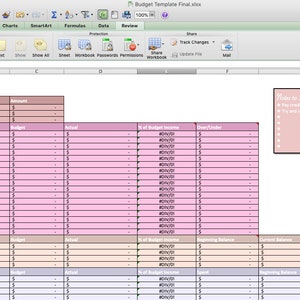 Monthly Budget Spreadsheet - Excel Download