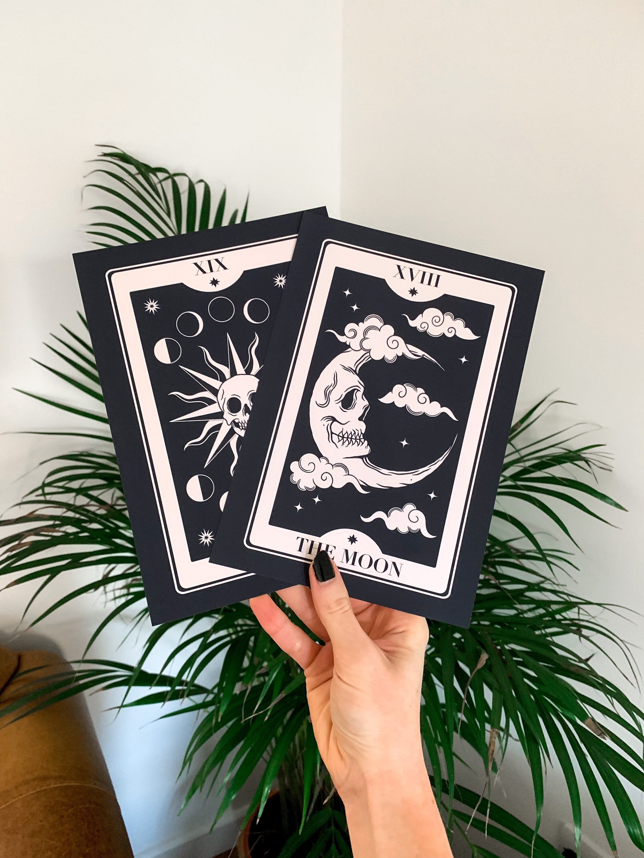 The Moon Tarot Card Art Print: Goth Celestial Home Decor - Etsy Australia