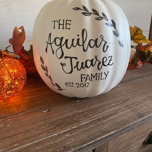 Last Name Pumpkin, Fall Pumpkins, Fall, Fall Decor, Personalized Pumpkins, Fall Faux Pumpkins, Porch Pumpkin, Customiable Gift