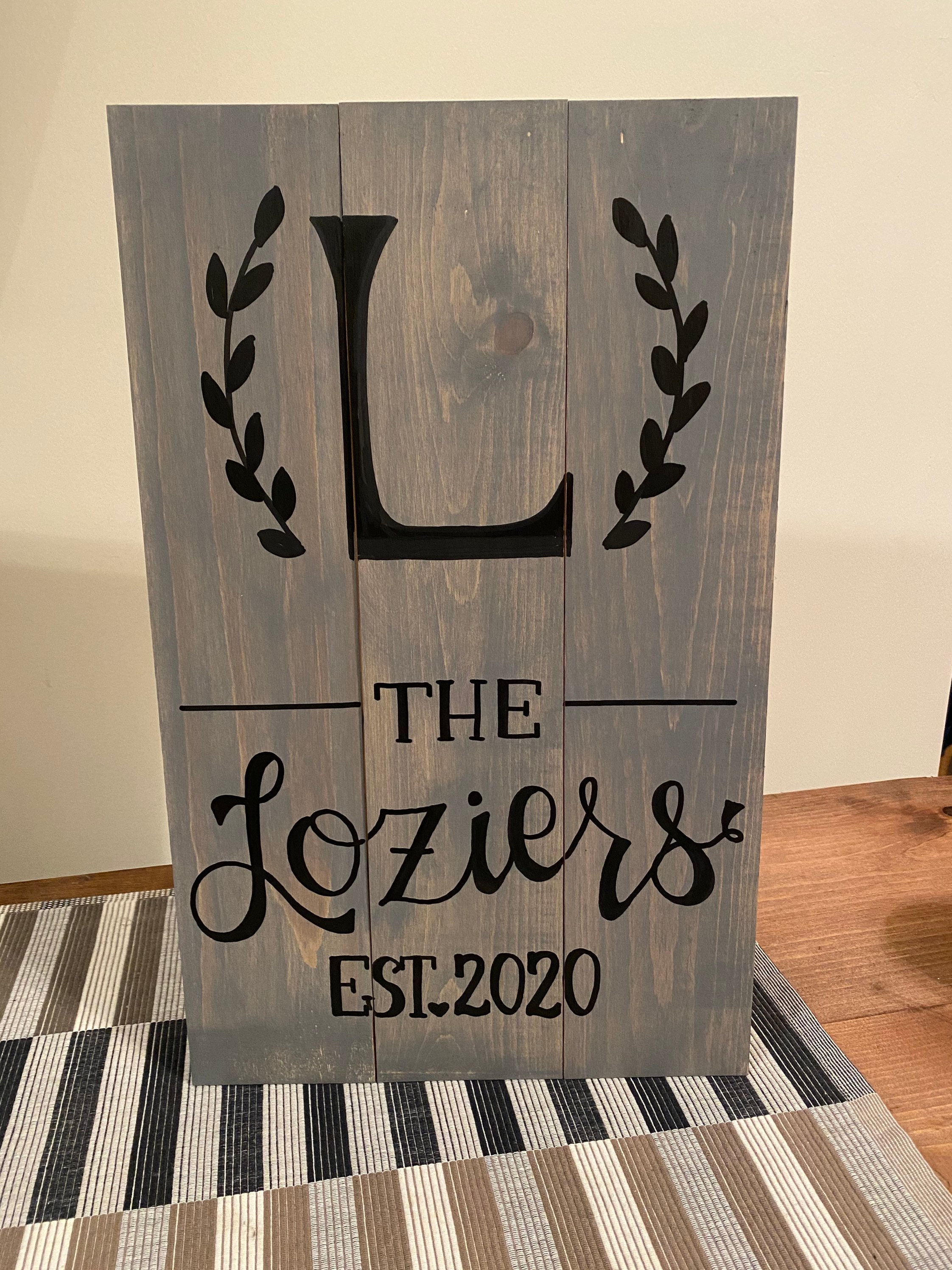 Rustic Wooden Custom Last Name Sign | Wall and Home Decor ...