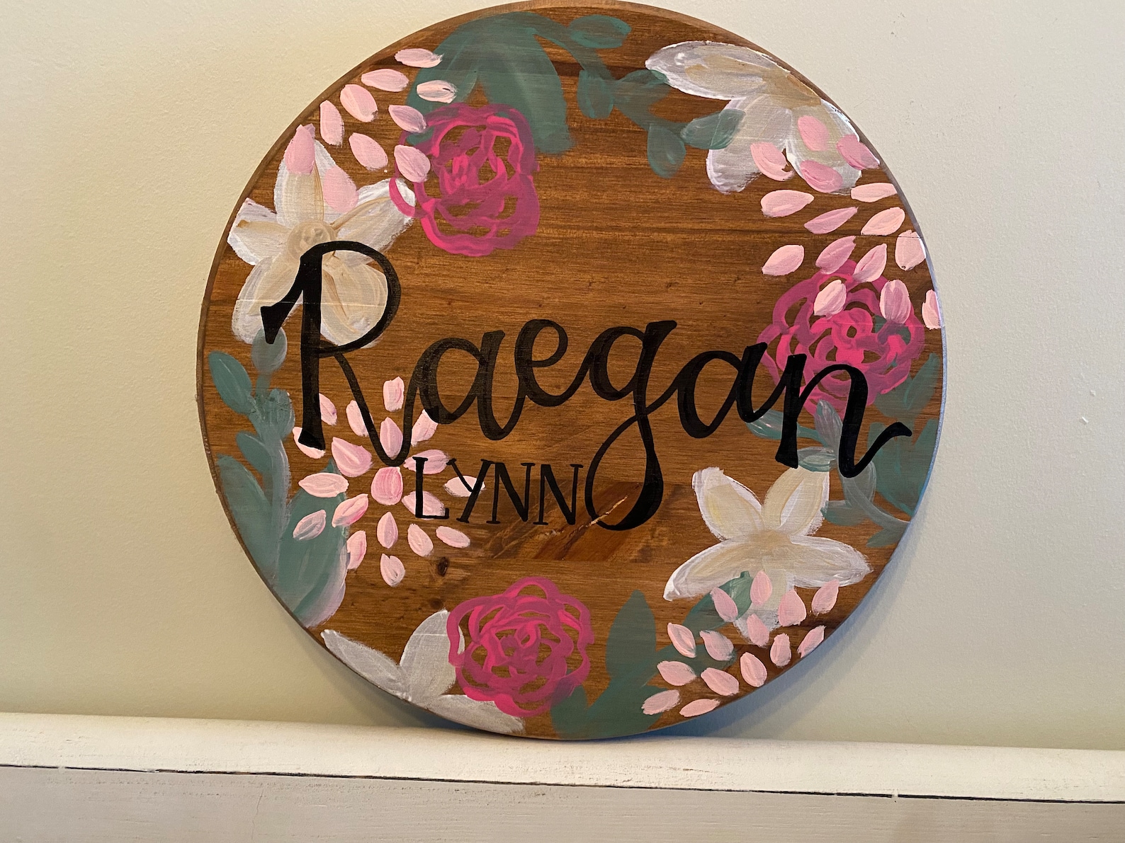 Floral Nursery Sign Customized Name Sign - Etsy