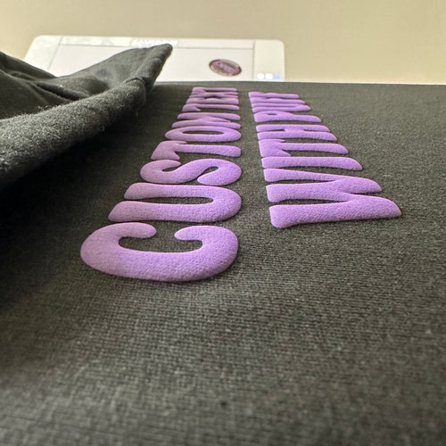 Custom Text 3D Puff Hoodie Unisex Etsy