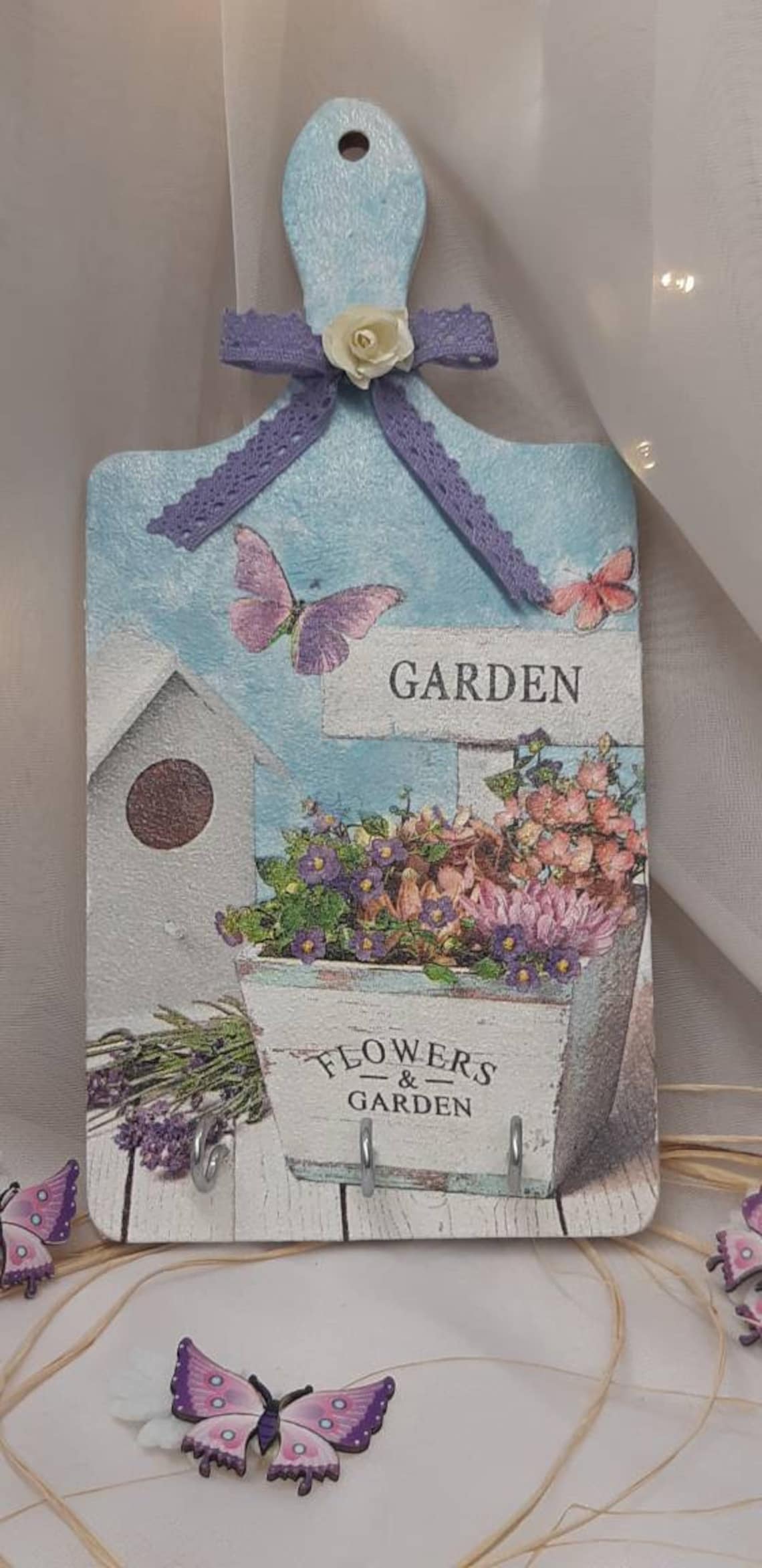 Wooden Decoupage Cutting Board Kitchen Board Country House Etsy