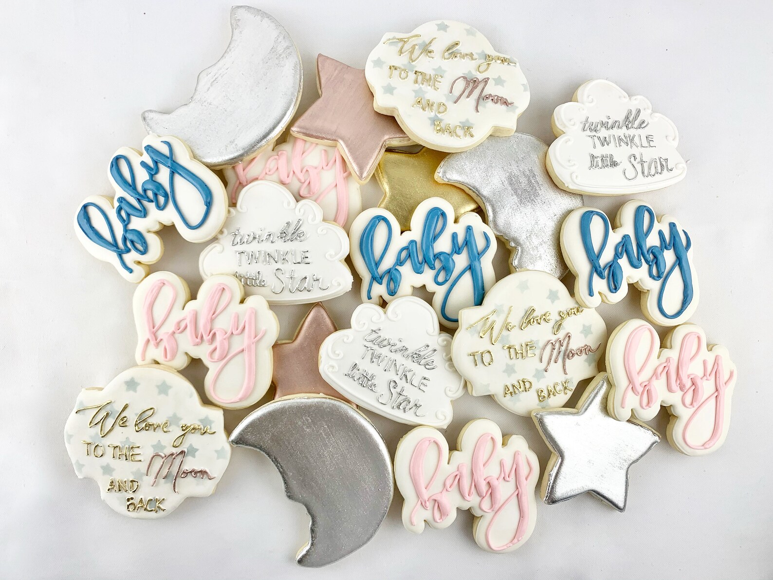 Baby Shower Cookies Gender Reveal Cookies Custom Sugar Etsy