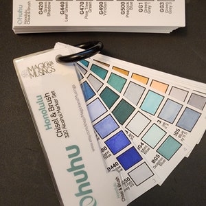 Gráfico de amostra de cores em branco para conjunto de marcadores de álcool Ohuhu 320 Honolulu (pincel e cinzel) imagem 4