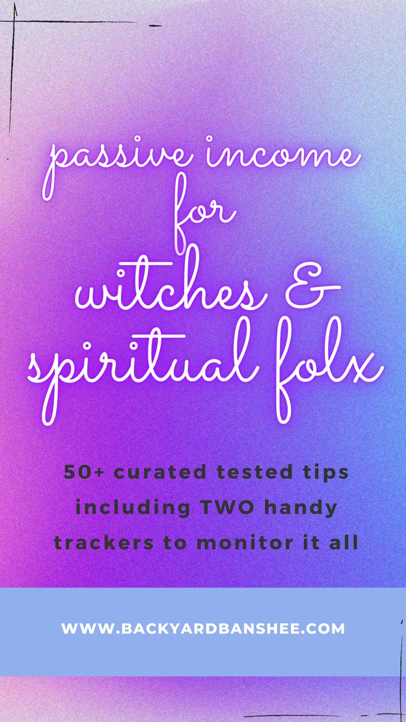 Passive Income Trackers Side Hustle Ideas Work From Home List of Ideas for Witches, Bosswitches, Etsy Sellers and Spiritual Folks image 10
