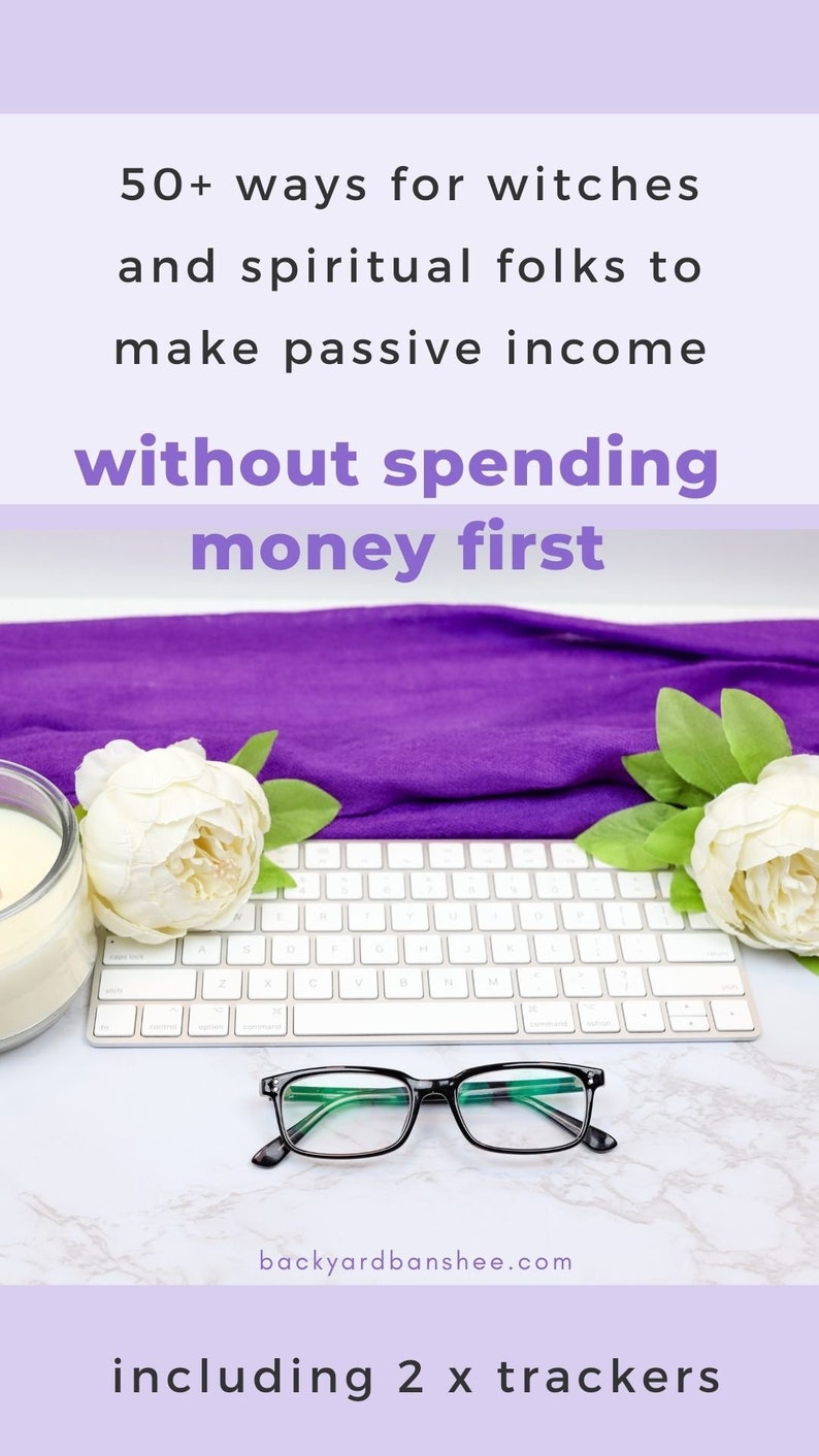 Passive Income Trackers Side Hustle Ideas Work From Home List of Ideas for Witches, Bosswitches, Etsy Sellers and Spiritual Folks image 1