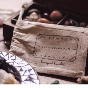 Divination Pouch storage tarot deck/astrology/numerology/dowsing lovers/those with a minimalist witch practise image 1