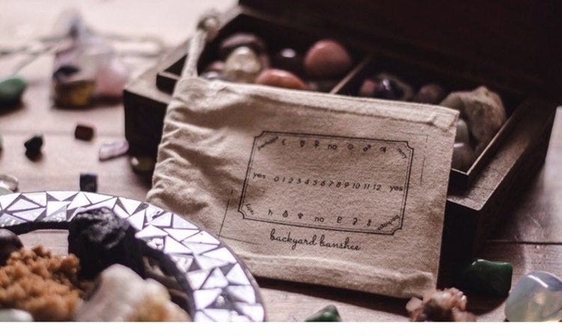 Divination Pouch storage tarot deck/astrology/numerology/dowsing lovers/those with a minimalist witch practise image 1