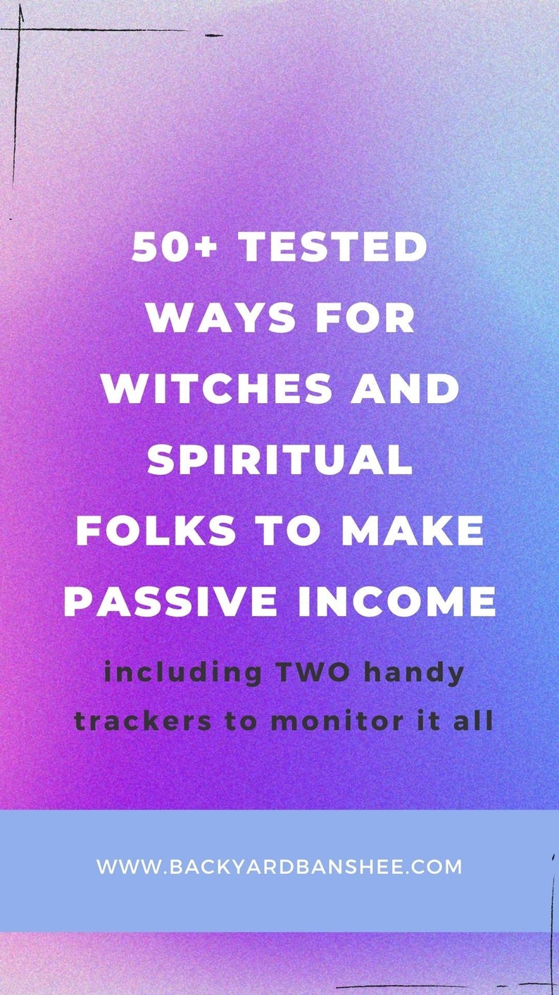 Passive Einkommens-Tracker Side Hustle Ideen Arbeiten von zu Hause aus Liste der Ideen für Hexen, Bosschalter, Etsy Verkäufer und spirituelle Leute Bild 6