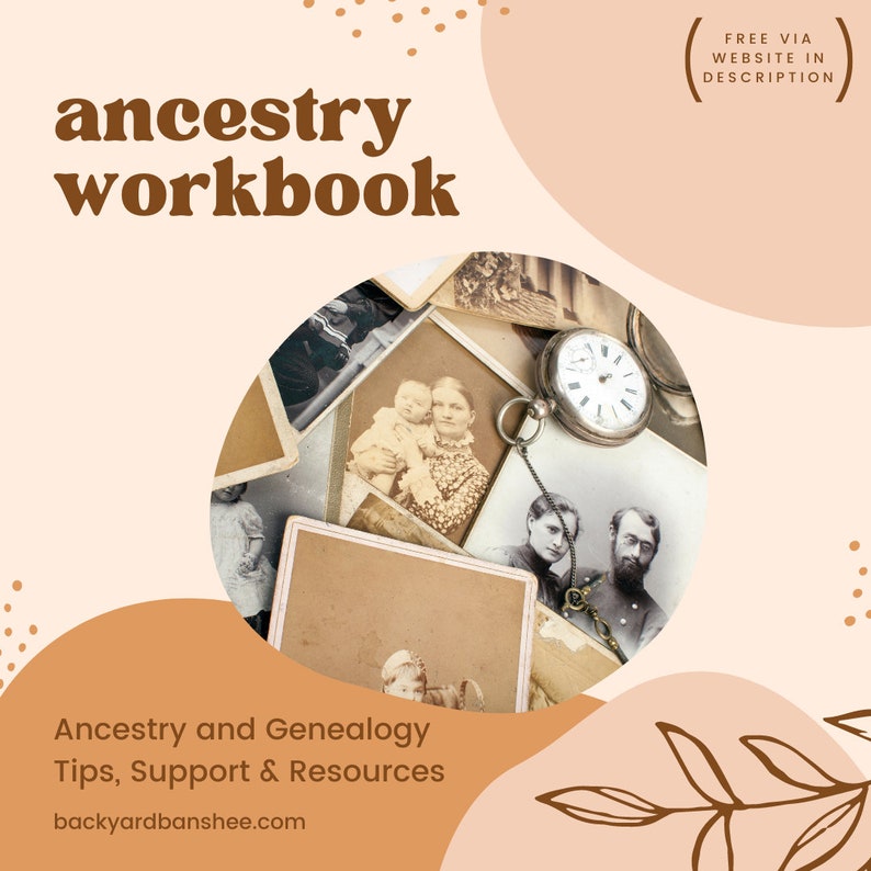 Ancestors Genealogy Workbook Ancestry journal, Ancestry support, Ancestral Magick image 1