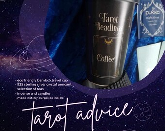 Detaillierte Tarot-Lesung & Witchy Mystery Box - Tarotkarten-Lesung (schriftliche Tarot-Lesung) und Selbstfürsorge-Kit