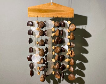 Kenari, Pangi, Shell, Entada mix Wind Chimes from Africa