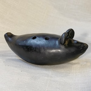Uniek blaasinstrument uit klei - Ocarina, Keramische Muis.