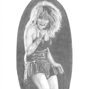 Tina Turner Limited Edition Pencil Art Print