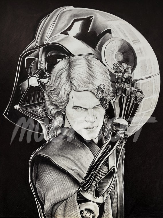 Darth Vader Anakin Skywalker Fanart Etsy