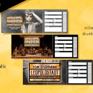 Printable LEOPOLDSTADT Broadway Surprise Ticket, Editable Musical Play Ticket, Faux Event Admission Souvenir
