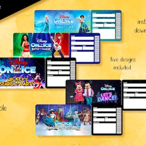 ON ICE Showticket, Druckbare Weihnachtsüberraschungstickets, Bearbeitbares Faux Event Eintrittsticket Souvenir Andenken Geschenkticket