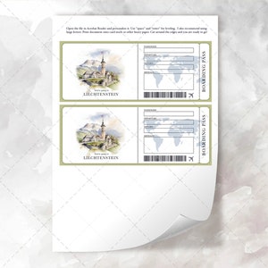 Liechtenstein Surprise Gift Ticket, Birthday Gift, Trip Surprise Gift