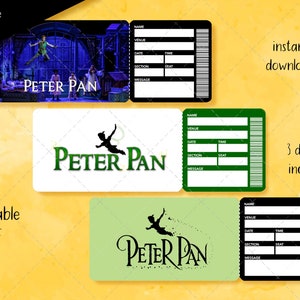 Druckbares PETER PAN Ticket, Editierbares Broadway Surprise Musical Theatre, Musical Theater Faux Event Eintritt Souvenir Andenken